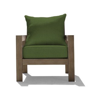 Honeycomb Outdoor Edisto Seat - Oak Aluminum Chair: Weather Resistant Modular Patio Lounge Furniture - 1 of 4