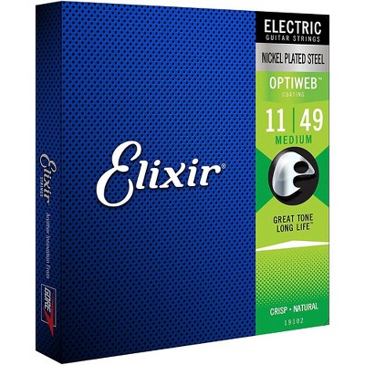 Elixir Electric Guitar Strings with OPTIWEB Coating, Medium (.011-.049)