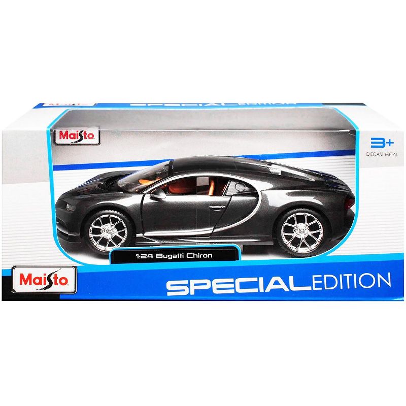 Bugatti Chiron Grey 1/24 Diecast Model Car by Maisto, 3 of 4