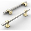 attop 10 Pack Satin Nickel and Gold Cabinet Pulls - 2 of 4