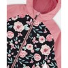 Deux par Deux Girl 3-In-1 Mid-Season Outerwear Set with Printed Jacket Pink, Black, and Flowers - 4 of 4