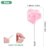 Unique Bargains Wedding Groom Boutonnieres Rose Flower Lapel Pins for Men 1 Pc - 3 of 4