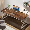 Tribesigns 62.99 Inch Executive Desk, Large Office Computer Desk with Extra Thick Wooden Tabletop and Metal Frame - 4 of 4