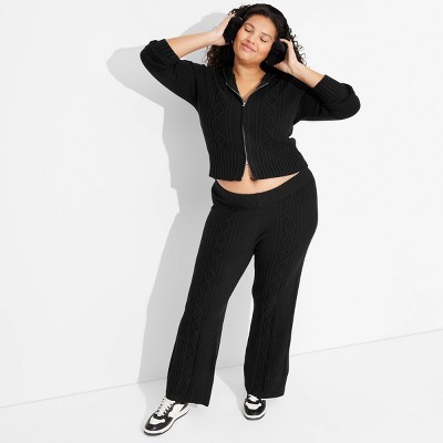Women's Mid-Rise Cable Pants - Wild Fable™
