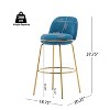 Christopher Knight Home Mads Indoor Metal Frame Upholstered Armless Barstools (Set of 2) - 3 of 4