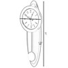 Clockswise Modern Grandfather Brown Oval Pendulum Plastic Wall Clock for Living Room, Kitchen, or Dining Room - 4 of 4