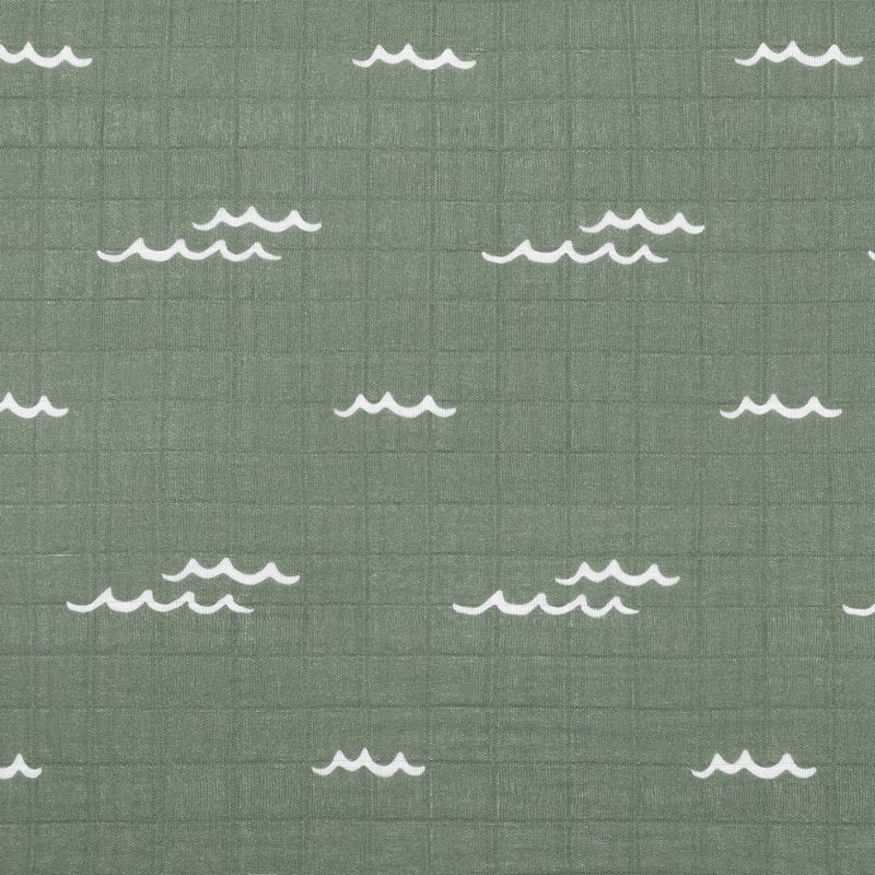Babyletto Ocean Waves Muslin Midi Crib Sheet, 5 of 7