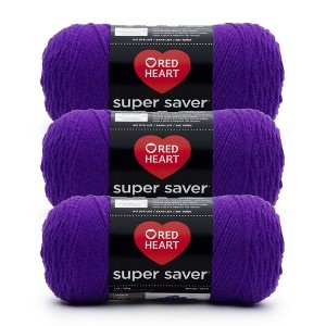 Red Heart Super Saver Yarn 3/Pack-Amethyst - 1 of 4