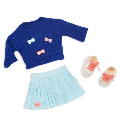 Our Generation Bright Bows Sweater & Skirt Outfit for 18