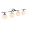 Elegant Lighting Cordelia 4 light Chrome and frosted white Bath Sconce - 2 of 4