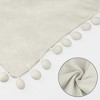 Unique Bargains Home Decorative Farmhouse Velvet Pompoms Fringe Throw Pillow Covers 4 Pcs - 3 of 4