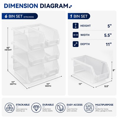 Sorbus Medium Open Front Stackable Kitchen Storage Bin – Pantry & Cabinet Organizer — фото 3