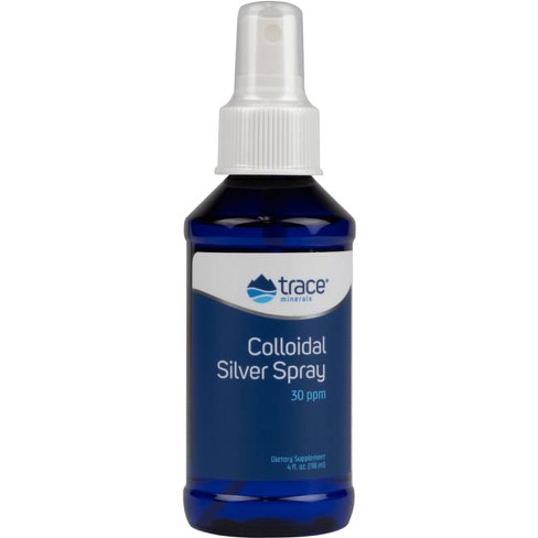 Trace Minerals Colloidal Silver Liquid, 30 Ppm Safe Dose Mineral  Supplement, 99.99% Pure, Super-oxygenated, Vegan, 8 Oz Bottle : Target
