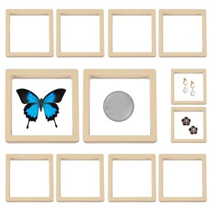 Unique Bargains Transparent PE 3D Floating Display Stand Holder Jewelry Storage Box 12 Pcs - 1 of 3
