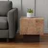 HomeRoots 22" Black And Brown Solid Wood Square End Table - 2 of 4