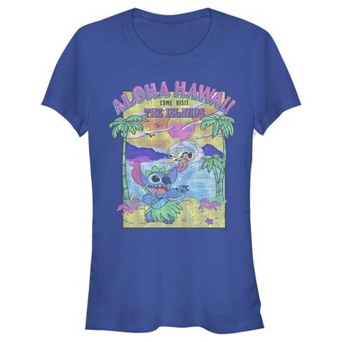 Juniors Womens Lilo & Stitch Aloha Hawaii Come Visit the Islands T-Shirt - image 1 of 4