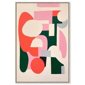 Art Remedy Scattered Petals Shapes Contemporary Shapes Abstract Wall Art Framed - 1 of 4