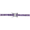 EVERLY JEWELRY | Sterling Silver 10 CT TGW Purple Cubic Zirconia Bracelet, 7 inch - 4 of 4