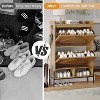 Shoe Organizer Cabinet with 2 Drawers - Freestanding Narrow Design for Entryway - Hidden Storage with Metal Legs - 4 of 4