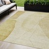 Gold Wheat And Beige Abstract Washable Indoor Outdoor Area Rug - 2 of 4