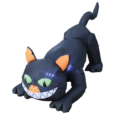 Morris Costumes Inflatable Black Cat LED Lighted Yard Decoration - 2 ft x 4 ft - Black