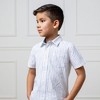 Hope & Henry Boys' Linen Short Sleeve Button Down Shirt, Kids - 3 of 4