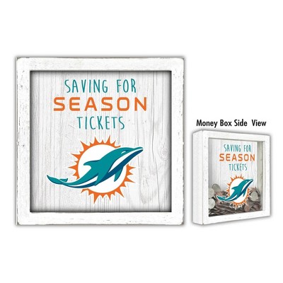 NFL Miami Dolphins Saving for Tickets Money Box