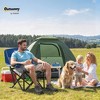 Outsunny Camping Chair for Adults, Portable Folding Camping Chair w/ Side Pockets, Cup Holders, Carry Bag for Backyard, Fishing & Sports - 2 of 4