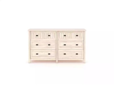 Costa Chalked Chestnut 6-Drawer Double Dresser with Soft Close