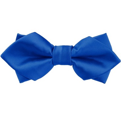 Elerevyo Men's Pre-tied Pointed Satin Solid Formal Wedding Bow Ties