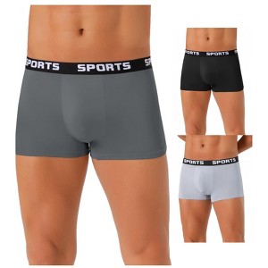 INSPIRE CHIC Men's 3 Pack Short Leg Stretch Underwear Boxer Briefs - 1 of 4