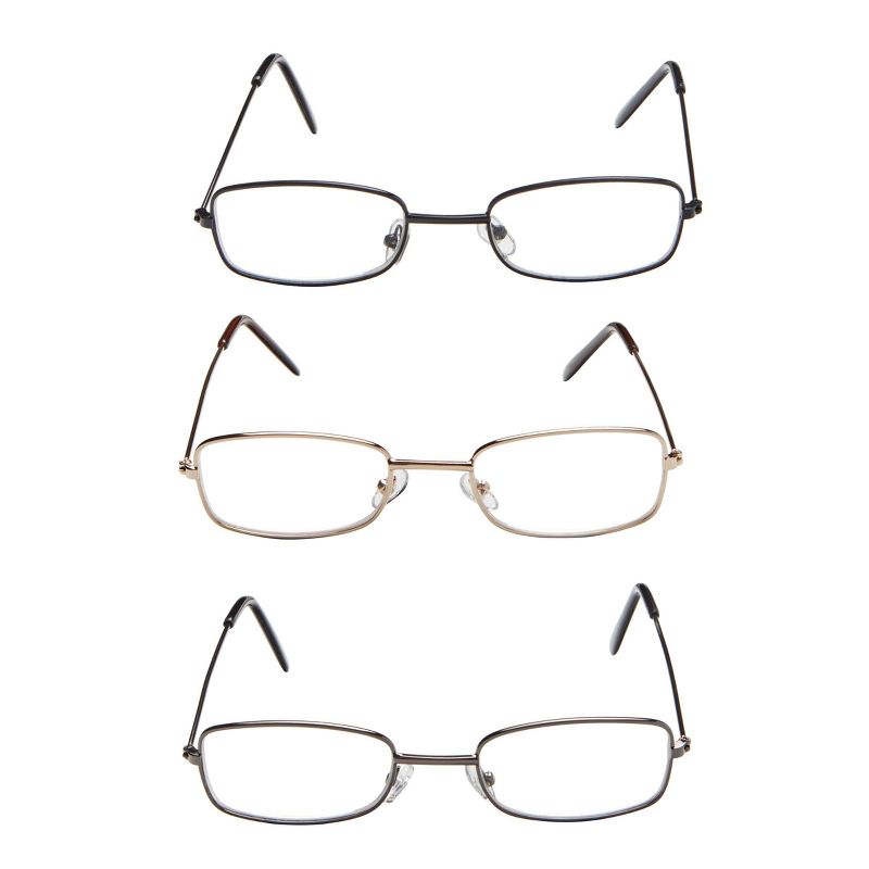 ICU Eyewear Oval Metal Reading Glasses - 3pk, 3 of 7