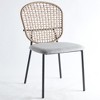 Coffee Chair Set Of 4, Upholstered Leisure Chair With Metal Frame, Hollowed Backrest Support, Armless Dining Chairs - 2 of 4