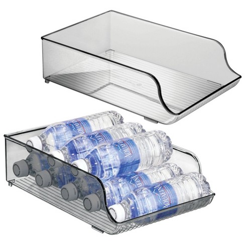 Mdesign Plastic Water Bottle Storage Organizer Bin For Fridge : Target