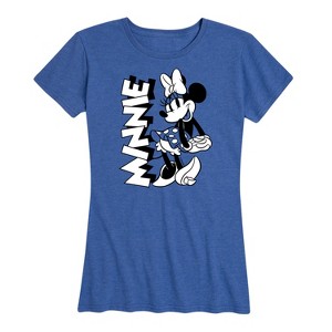 Women's - Disney - Minnie Black And White Short Sleeve Graphic T-Shirt - 1 of 4