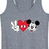 Women's - Disney - Peace Love Mickey Graphic Racerback Tank - 2 of 4