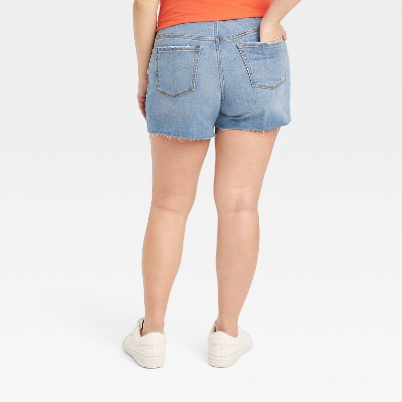 Over Belly Midi Maternity Jean Shorts - Isabel Maternity by Ingrid & Isabel™, 2 of 6