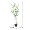 Maggift Artificial Plant Dics Leaf Tree Indoor Faux Fake Floor Greenery Potted Real Touch Decorative Green Leaves, Green, 31.5"*31.5"*59.1" - 3 of 4