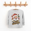 Merry Christmas Santa Wink - Youth Long Sleeve Graphic T-Shirt - 2 of 3