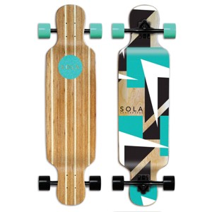 Sola Sports 38.75" Bamboo Premium Graphic Design Complete Longboard Skateboard - Future - 1 of 4