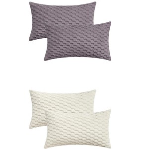 REGALWOVEN 4 Pcs Soft Fuzzy Plush Decorative Throw Pillow Covers for Sofa Couch Bed Living Room - 1 of 4
