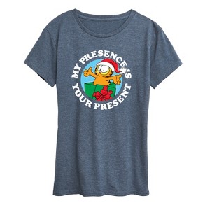 Women's - Garfield - My Presence Is Your Present Short Sleeve Graphic T-Shirt - 1 of 4