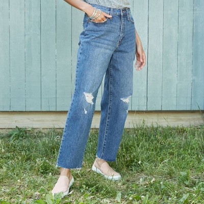 cropped vintage jeans