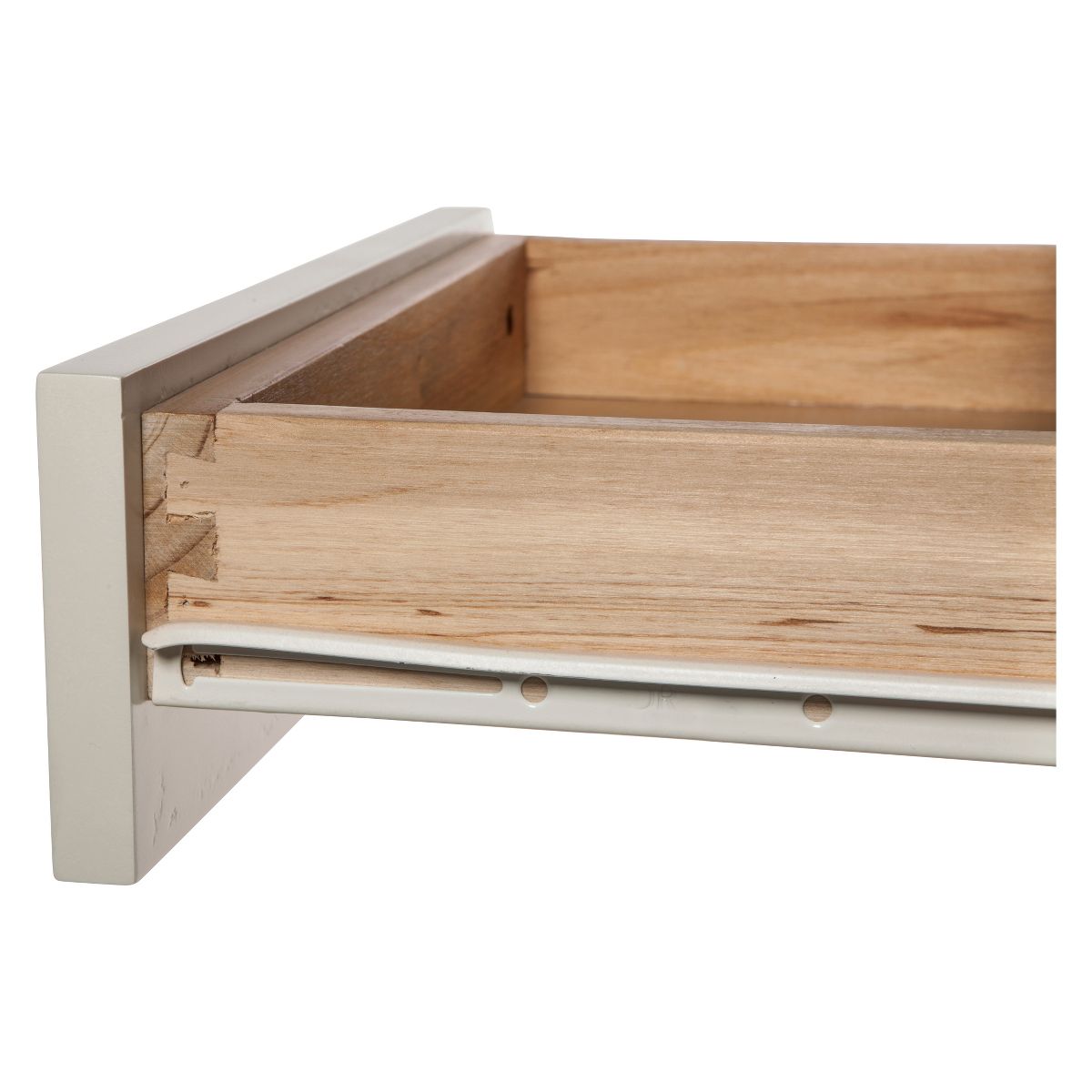 Savannah End Table Ivory with Natural Wood Top - Alaterre Furniture - thumbnail 3