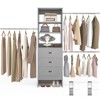 Aheaplus 21''-96'' Adjustable Closet System with 3 drawers, Hanging Rods, Storage Shelves - 2 of 4