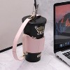 BABYYER Coffee Cup Holder Tea Cup Protective Sleeve Water Bottle Holder PU Leather Pouch Outdoor Camping - 4 of 4
