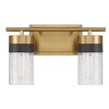 Savoy House Brickell 2 - Light Vanity in  Warm Brass - 3 of 3