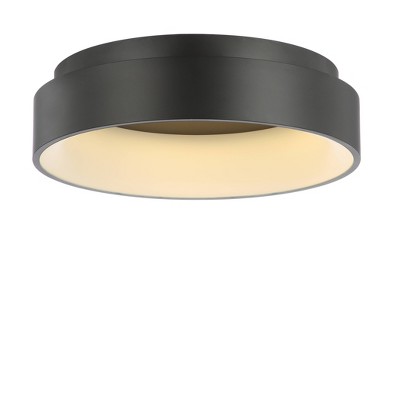 17.75" Ring Flush Mount Ceiling Light (Includes Energy Efficient Light Bulb) Black - JONATHAN Y