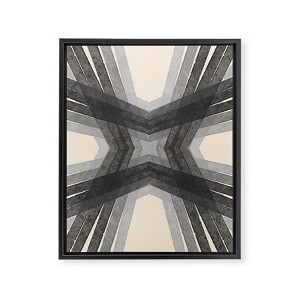 Sewzinski Modern Lines Grays Framed Canvas - Society6 - 1 of 4