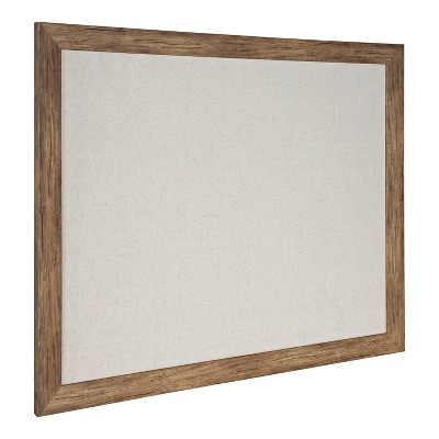 18" X 27" Beatrice Pinboard Rustic Brown - Designovation: Framed Linen ...